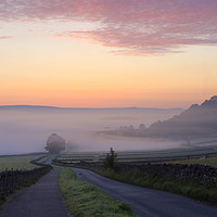 Buy canvas prints of Winnats pass autumn sunrise in the peak district by MIKE HUTTON