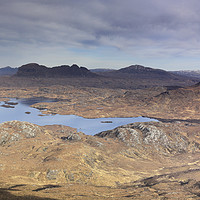 Buy canvas prints of View from the summit of Stac Pollaidh, Scotland  by MIKE HUTTON