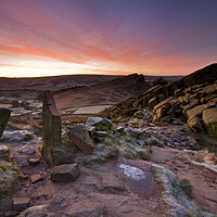 Buy canvas prints of Hen Cloud Sunrise from the Roaches by MIKE HUTTON