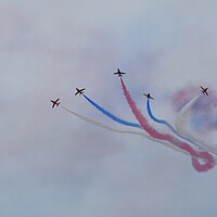 Buy canvas prints of Red Arrows at Rhyl Airshow by MIKE HUTTON