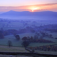 Buy canvas prints of Sunrise over the great ridge in the peak district by MIKE HUTTON