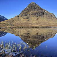 Buy canvas prints of Buachaille Etive Mor reflection by MIKE HUTTON