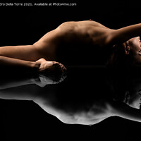 Buy canvas prints of Nude girl posing model by Alessandro Della Torre