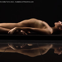 Buy canvas prints of Nude girl as naked woman posing by Alessandro Della Torre