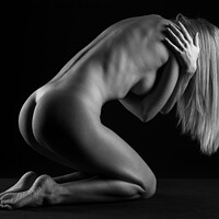 Buy canvas prints of nude young adult woman by Alessandro Della Torre