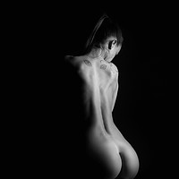 Buy canvas prints of Nude fine art Black and white  by Alessandro Della Torre