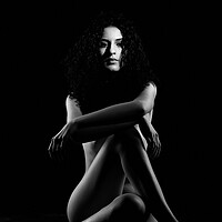 Buy canvas prints of Nude young woman by Alessandro Della Torre