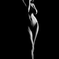 Buy canvas prints of nude standing bodyscape of sensual fine art woman by Alessandro Della Torre