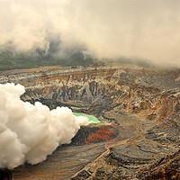 Buy canvas prints of vulcano mountan plime erupting on costarica by Alessandro Della Torre