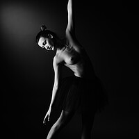 Buy canvas prints of nude balllerina classic dancer doing classical dan by Alessandro Della Torre