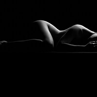 Buy canvas prints of bodyscape nude legs of woman by Alessandro Della Torre