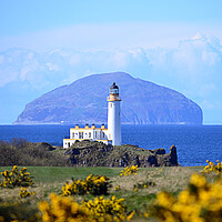 Buy canvas prints of Turnberry lighthouse and Ailsa Craig, Scotland by Allan Durward Photography