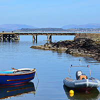 Buy canvas prints of Portencross harbour, pier and Millport by Allan Durward Photography