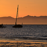 Buy canvas prints of Kaffir shipwreck Ayr at sunset by Allan Durward Photography