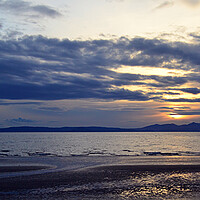 Buy canvas prints of Isle of Arran silhouetted by sunset  by Allan Durward Photography