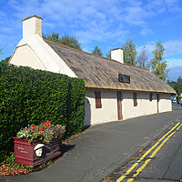 Buy canvas prints of Burns Cottage, Alloway, Scotland (square format) by Allan Durward Photography