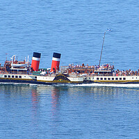 Buy canvas prints of PS Waverley on a Clyde cruise from Largs. by Allan Durward Photography