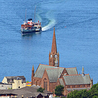 Buy canvas prints of PS Waverley at Largs, a historic paddle steamer  by Allan Durward Photography