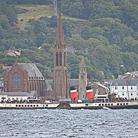 Buy canvas prints of Clyde steamer, PS Waverley departing Largs  by Allan Durward Photography