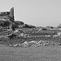 Buy canvas prints of Dunure Castle at low tide by Allan Durward Photography