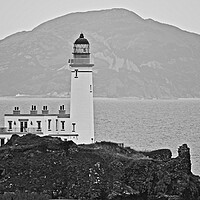 Buy canvas prints of Monochrome Turnberry Lighthouse by Allan Durward Photography