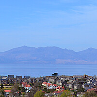 Buy canvas prints of West Kilbride and Isle of Arran mountains by Allan Durward Photography
