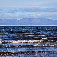 Buy canvas prints of Isle of Arran mountains viewed from Troon Ayrshire by Allan Durward Photography