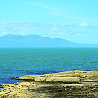 Buy canvas prints of Rocky Troon view of Arran by Allan Durward Photography