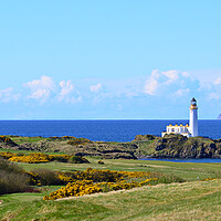 Buy canvas prints of Turnberry lighthouse and war memorial by Allan Durward Photography