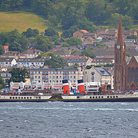 Buy canvas prints of PS Waverley passing Nardini`s Largs by Allan Durward Photography