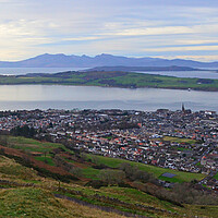 Buy canvas prints of Largs and islands on the Firth of Clyde, by Allan Durward Photography