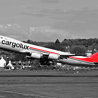 Buy canvas prints of Cargolux Boeing 747-8F, take-off by Allan Durward Photography
