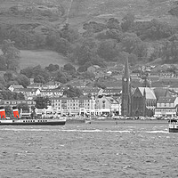 Buy canvas prints of PS Waverley at Largs monchrome by Allan Durward Photography