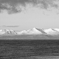 Buy canvas prints of Snow topped Arran and its mountains by Allan Durward Photography