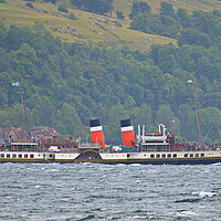 Buy canvas prints of PS Waverley passing Largs Pencil by Allan Durward Photography