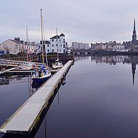 Buy canvas prints of Ayr, reflections at Ayr marina SW Scotland by Allan Durward Photography