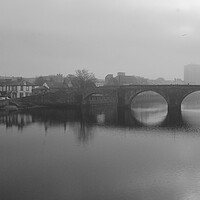 Buy canvas prints of Ayr`s Auld Brig in the mist by Allan Durward Photography