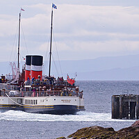 Buy canvas prints of PS Waverley departing Millport Keppel for Brodick by Allan Durward Photography
