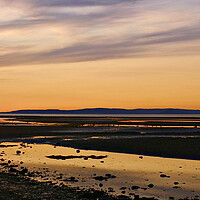 Buy canvas prints of Sunset at Greenan beach Ayr by Allan Durward Photography