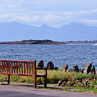 Buy canvas prints of Serenity of Arran from Millport beach by Allan Durward Photography