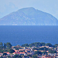 Buy canvas prints of Ayrshire town of Prestwick and Ailsa Craig by Allan Durward Photography