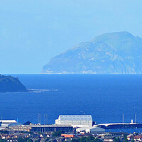 Buy canvas prints of Ailsa Craig and Ayr harbour by Allan Durward Photography