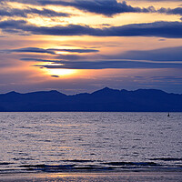 Buy canvas prints of Sun setting over Goat Fell, Arran by Allan Durward Photography