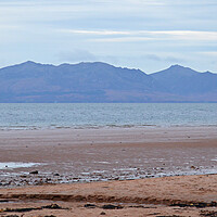 Buy canvas prints of Seamill beach view of Arran by Allan Durward Photography