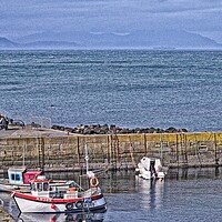 Buy canvas prints of Dunure harbour berthed boats by Allan Durward Photography