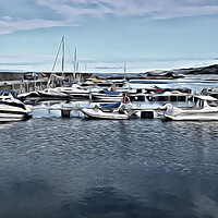 Buy canvas prints of Maidens Ayrshire, harbour painting by Allan Durward Photography