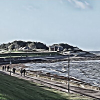Buy canvas prints of Prestwick beach and promenade by Allan Durward Photography