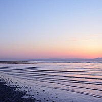 Buy canvas prints of Greenan beach sunset over Arran by Allan Durward Photography