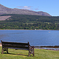 Buy canvas prints of Brodick bay view of Goat Fell, Arran by Allan Durward Photography