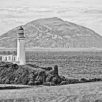Buy canvas prints of  Turnberry lighthouse and Ailsa Craig (abstract) by Allan Durward Photography